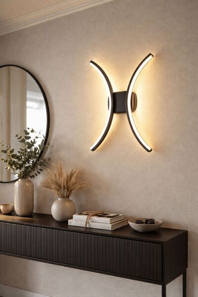 Mikro Light Project Samsung Ledli Modern Duvar salon yatakodası içmekan Aplik...