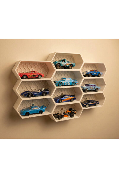 HOT WHEELS HotWheels Uyumlu Araba Rafı - Duvar Standı (1 ADET Altıgen)