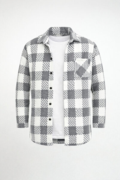 Enuygunenmoda Pánská originální dřevorubecká košile Slim Fit s kostkovanou je...