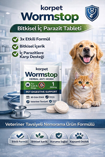 KorPet Kedi Ve Köpekler Için Iç Sindirim Organizma Vitamini Bitkisel Formül