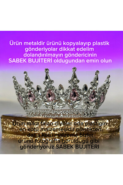 Genel Markalar metal Pasta Taçı 12 Cm Doğum Günü Taçı Kral Tacı Pasta Süsü Br...