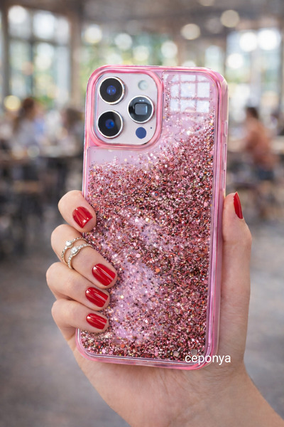 Ceponya حافظة آيفون 12 برو من السيليكون السائل اللامع ذو السطح الخلفي الشفاف ...