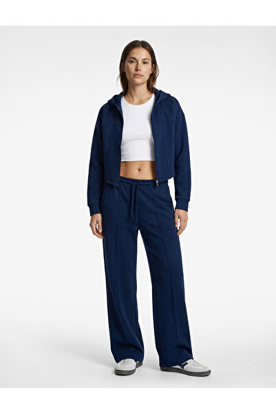 Koton Kapüşonlu Uzun Kollu Fermuarlı Dikiş Detaylı Spor Sweatshirt