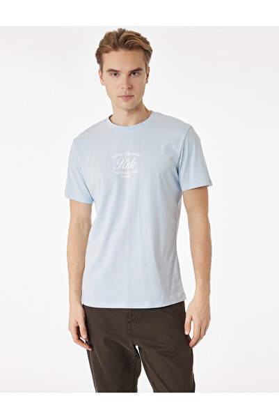 Koton Regular Fit Short Sleeve Cotton Crew Neck Printed T-Shirt