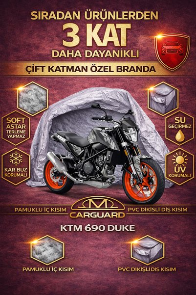CarGuard غطاء خيمة دراجة نارية من القماش المشمع من ماركة Ktm 690 Duke - مصنوع...