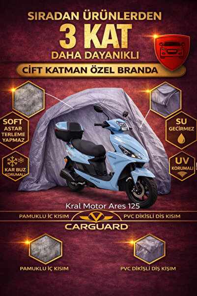 CarGuard غطاء محرك دراجة نارية من ماركة كينج موتور آريس 125 سي سي - متوافق مع...