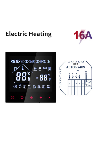 Choice منظم حرارة ذكي للتدفئة الكهربائية بدون واي فاي (واي فاي/بدون واي فاي) ...