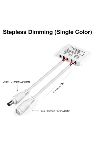 Choice كابل تيار مستمر 12 فولت/5 فولت، مفتاح استشعار لمس LED، مرآة قابلة للاخ...