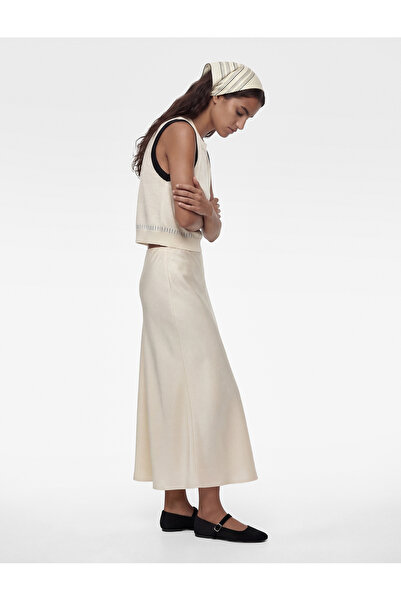 Koton Regular Fit A-Line Viscose Maxi Skirt