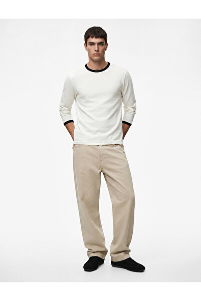 Koton Μπλουζάκι με κανονική εφαρμογή, με ριμπ λεπτομέρειες, χρωματική αντίθεσ...