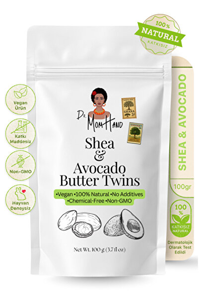 Dr. Mom Hand زبدة الأفوكادو العضوية الطبيعية 100% وزبدة الشيا - نقية 100%، 10...
