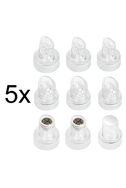 Choice مجموعة من 5 رؤوس بديلة لجهاز تقشير البشرة المائي (45 قطعة) بتقنية التق...