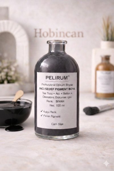 Pelirum Profesyonel Akrilik Boya 100 ml Taş Tozu, Alçı, Beton ve Dekoratif Objeler için VERNİKLİ PARLAK