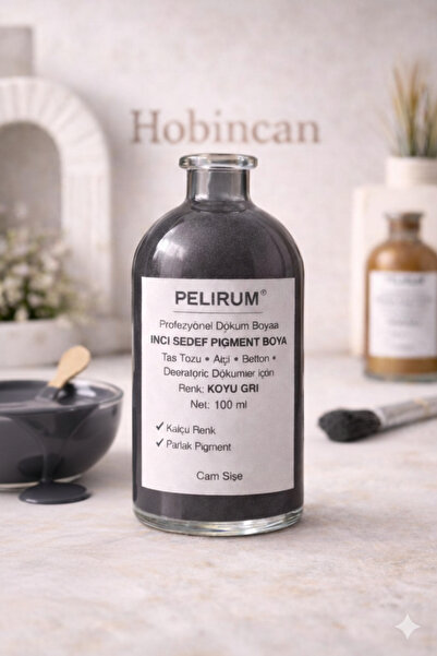 Pelirum Profesyonel Akrilik Boya 100 ml Taş Tozu, Alçı, Beton ve Dekoratif Objeler için VERNİKLİ PARLAK