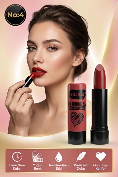 MUJGAN Love Matte Tekli Mat Dudak Ruju NO:4