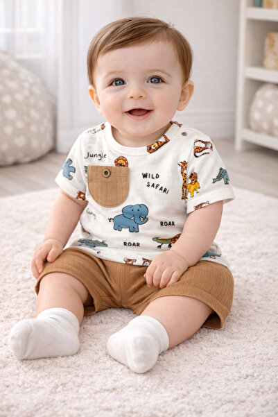 bebekyol Safari Printed Summer Set