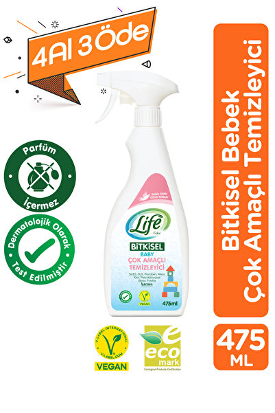 Life by Fakir Bitkisel Bebek Çok Amaçlı Temizleyici–Bebek Yüzeyleri Için Doğa...