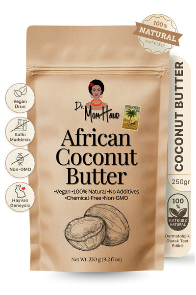 Dr. Mom Hand زيت جوز الهند من بذور أتا الأفريقية الطبيعية - 250 جرام، خام، غي...