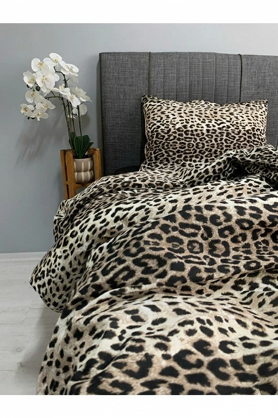 mihriban Σετ Παπλωματοθήκη Μονό Λεοπάρ