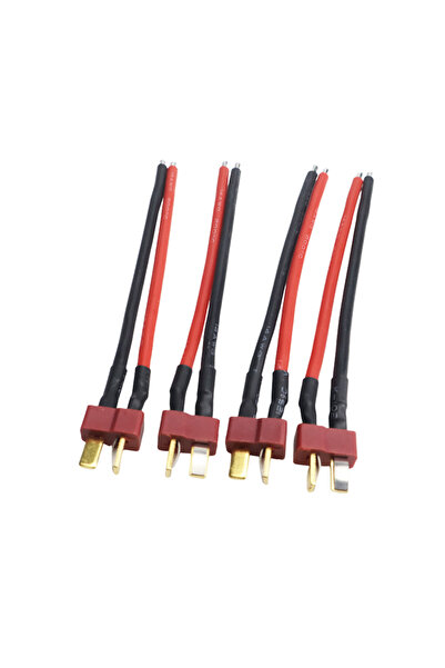 Choice 4 قطع - موصلات قابس T ذكر/أنثى من نوع Deans Ultra Pigtail، طول 10 سم، ...