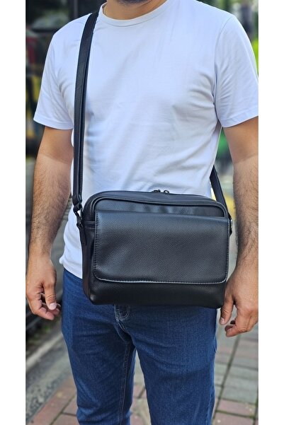 Mocikon حقيبة جسم رجالية مصنوعة يدويًا من جلد العجل الأصلي