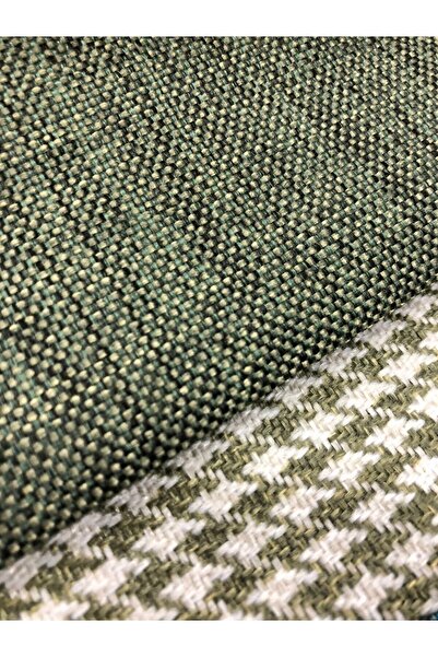 Enesar Home Yeşil Keten Döşemelik Kumaş Premium Dokuma 127