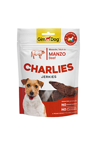 Gimdog Charlies Jerkies Sığır EtliTahılsız ve Şekersiz Köpek Ödülü 70 Gr