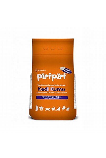 Pisipisi Sabun Kokulu Topaklanan Kalın Taneli Bentonit Kedi Kumu 10 Kg