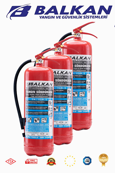 Balkan Ticaret 6 kg tozlu yangın söndürme cihazı 3 adet