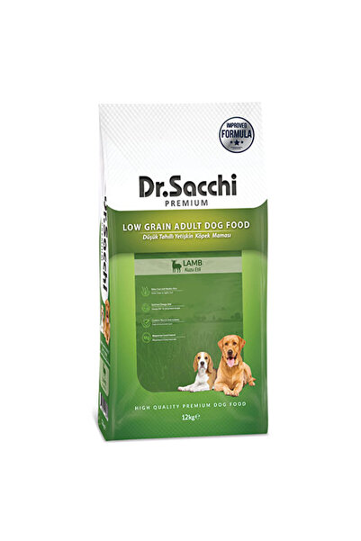 Dr. Sacchi Dr.Sacchi Premium Kuzu Etli Düşük Tahıllı Yetişkin Köpek Maması 12 Kg