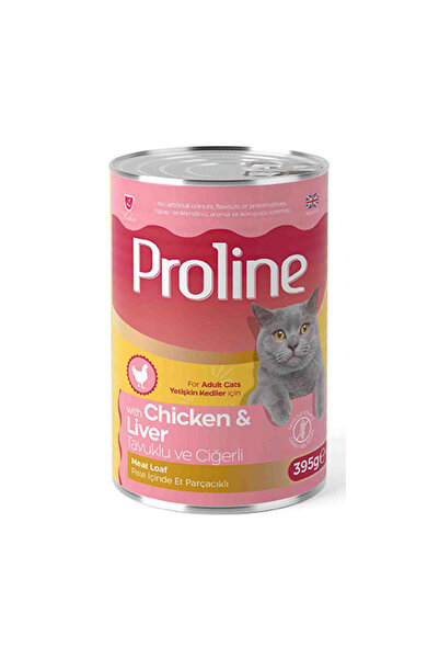 Proline Tavuklu ve Ciğerli Pate Yetişkin Kedi Konservesi 12 Adet 395 Gr