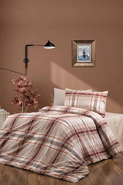 Home Double Size Plaid Pattern Bedding Set Reversible (Elastic Bed Sheet 180X...