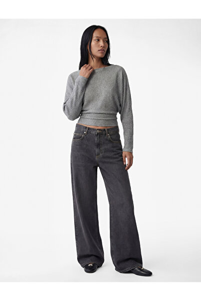 Koton Regular Fit Uzun Yarasa Kollu Bisiklet Yaka Sweatshirt