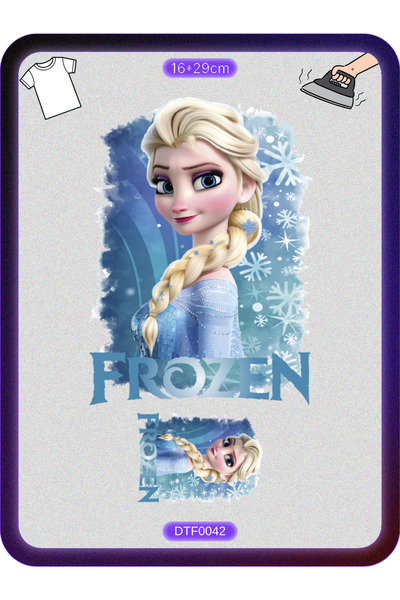 DYENOTE Elsa Frozen Ütü ile Yapışan Tişört Tekstil Transfer Dtf Baskı