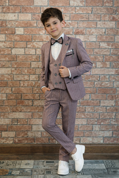 HAYTA Çocuk Takım Elbise Yelekli Gömlekli Set Babel Bordo