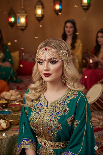 Kaftan Collection قفطان بيندالي وإكسسوارات الشعر - تصميم جبيرة