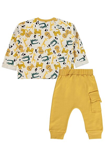 Civil Baby Hayvanlar Empirme Cepli 6-18 Ay Takım - Hardal 18-24 Ay