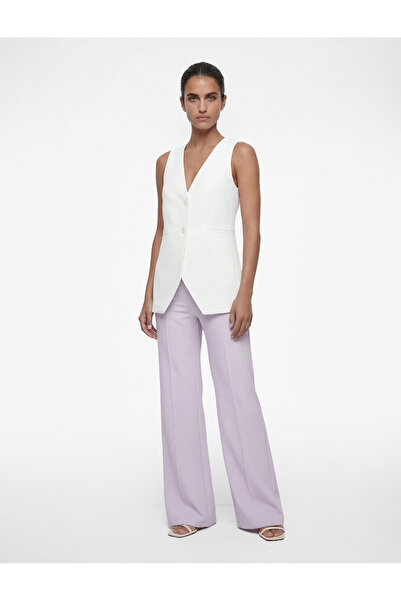 Koton Țesătură creponată, simplă, cu picior lat pantaloni palazzo