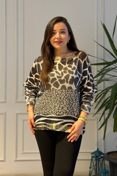 Yağmur Butik Batik Zebra Desen Merserize Triko