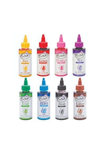 Dr. Gusto 115 gr Sıvı Gıda Boyası 8'li Set 8x115 gr Sarı Kırmızı Pembe Mor Ye...