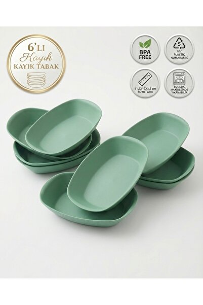 Righton 6-Piece Unbreakable Plastic Kayak Plate Set - Nursery, Picnic and Hou...