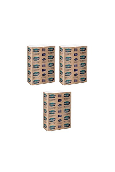 BELLEZA - Z KATLAMALI HAVLU PEÇETE 200LÜ - 3 PAKET