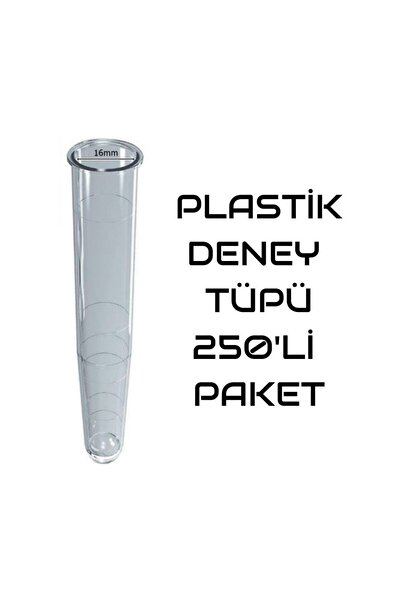 Muhtelif PLASTİK DENEY TÜPÜ 250Lİ PAKET