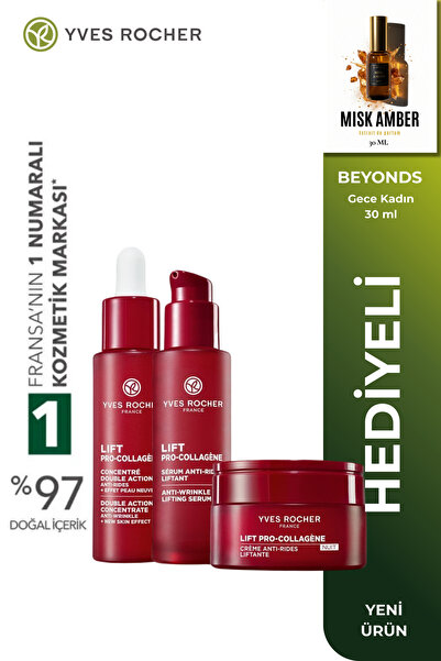 Yves Rocher Kolajen & Hyaluronik Asitli Gece Cilt Bakım Seti – Sıkılaştırıcı ...