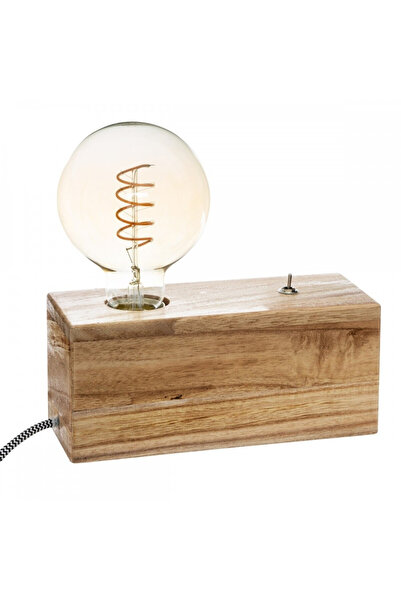 Atmosphera Créateur D'intérieur Lampă de masă Tibu, lemn, bec retro, 20 x 20 ...