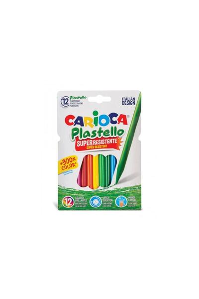 CARIOCA أقلام تلوين باستيل قابلة للغسل ولا تلوث اليدين، 12 قلم، 42711