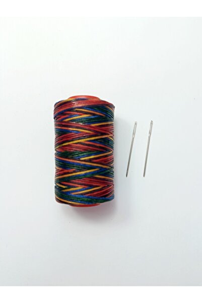 Eskişehir hobi sanat 1 mm 100 Meters Daywax Waxed Thread Multicolor and 2 Sad...