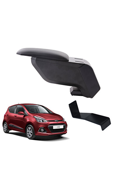 3 Tıkla Hyundai i10 2015 Delmesiz Çelik Ayaklı Siyah Kolçak Kol Dayama