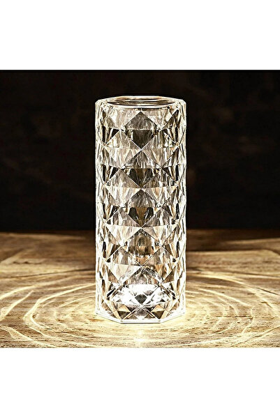 Generic مصباح طاولة من الأكريليك الكريستالي بـ 16 لونًا مختلفًا وجهاز تحكم عن...