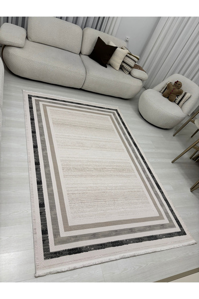 Home Delüx, İpeksi Yün Tuşeli Triko Akrilik Oturma Odası Ve Salon Halısı